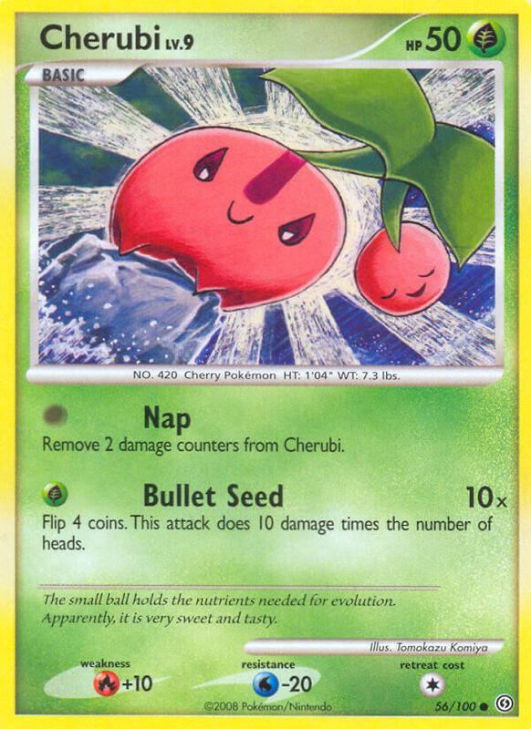 Cherubi Pokemon card from Stormfront