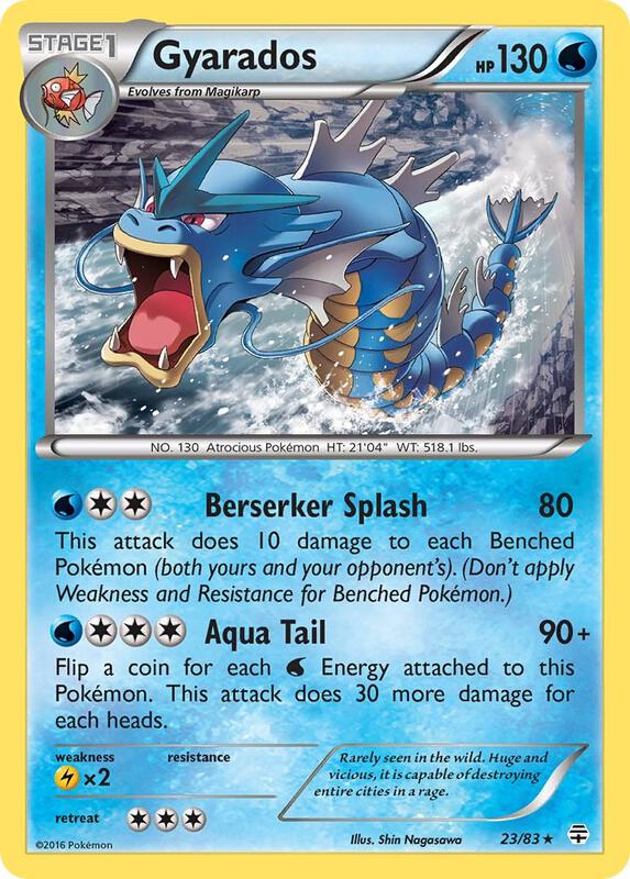Gyarados Pokemon card from Generations