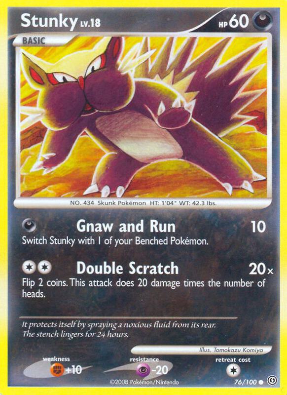 Stunky Pokemon card from Stormfront