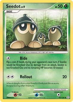 Seedot Pokemon card from Diamond and Pearl