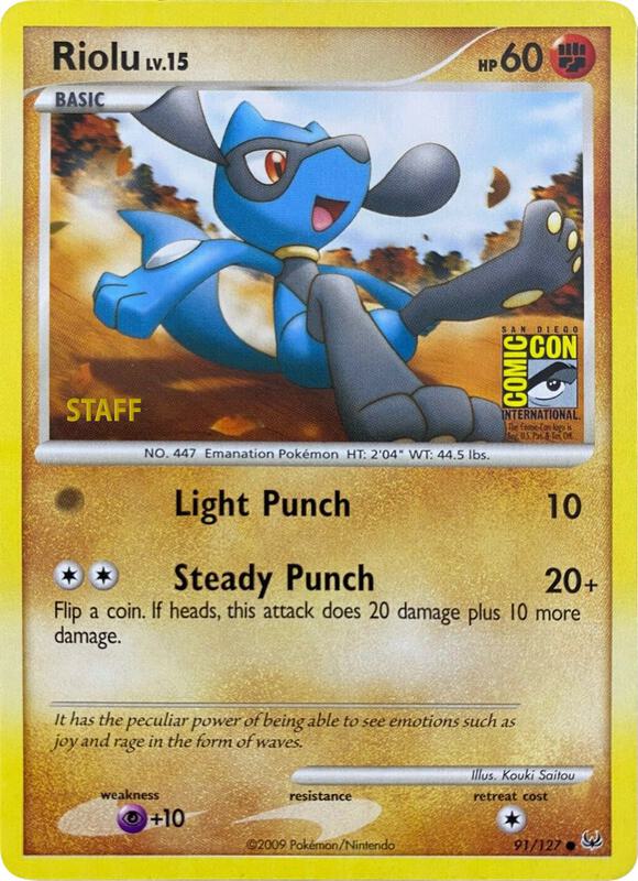 Riolu Pokemon card from TCG: Tempest