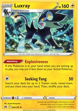 Luxray Pokemon card from Crown Zenith