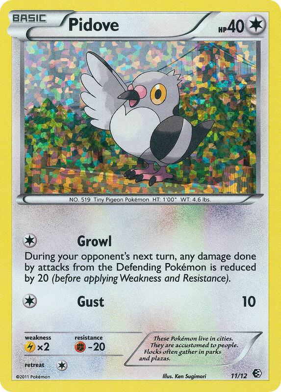 Pidove Pokemon card from McDonald's Promos 2011
