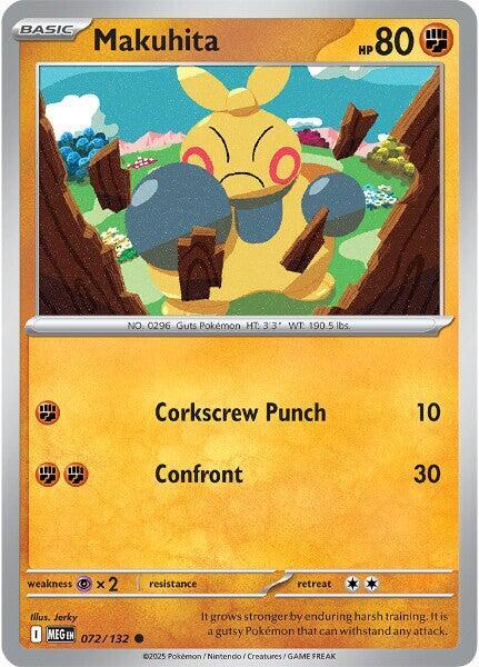 Makuhita Pokemon card from ME01: Mega Evolution