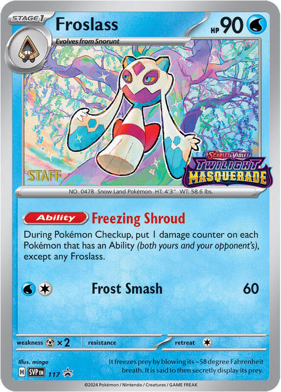 Froslass - 117 (Prerelease) [Staff] Pokemon card from SV: