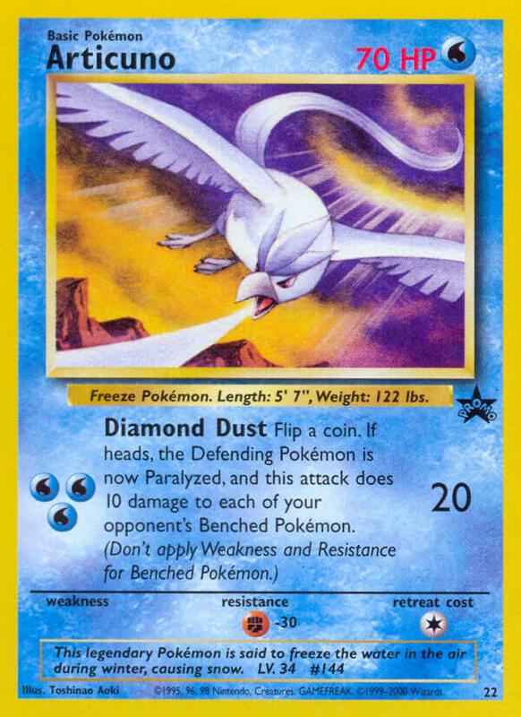 Articuno (22) Pokemon card from WoTC Promo