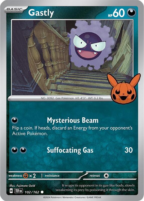 Gastly Pokemon card from Trick or Trade BOOster Bundle 2024