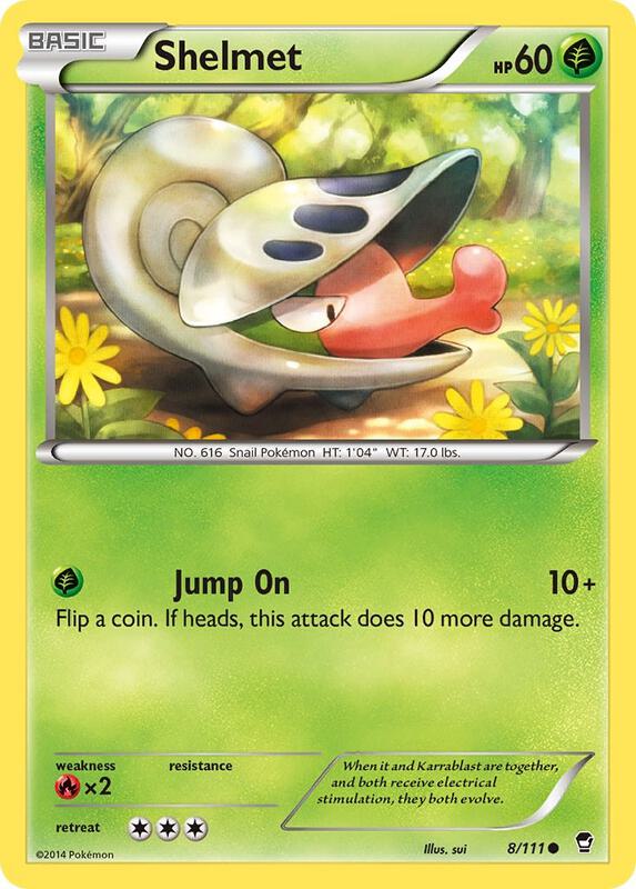 Shelmet Pokemon card from XY - Furious Fists