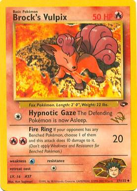 Brock's Vulpix [W Stamped] Pokemon card from WoTC Promo