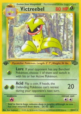Victreebel Pokemon card from Jungle
