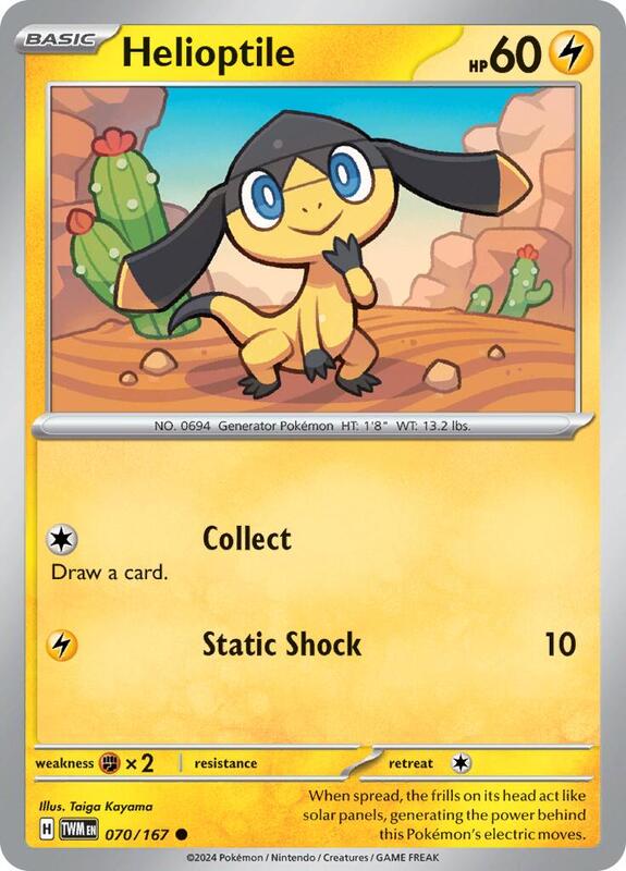 Helioptile Pokemon card from SV06: Twilight Masquerade