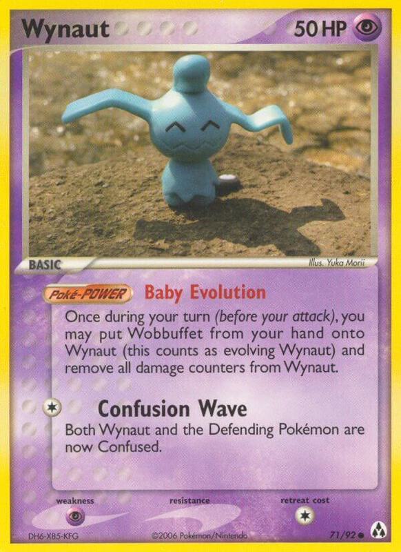 Wynaut Pokemon card from Legend Maker