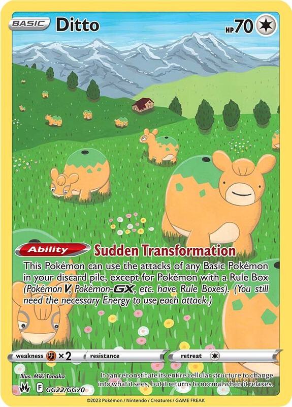 Ditto Pokemon card from Crown Zenith: Galarian Gallery