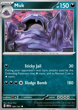 Muk Pokemon card from 151