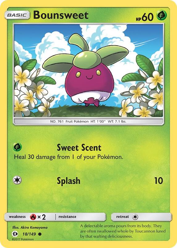 Bounsweet Pokemon card from SM Base Set