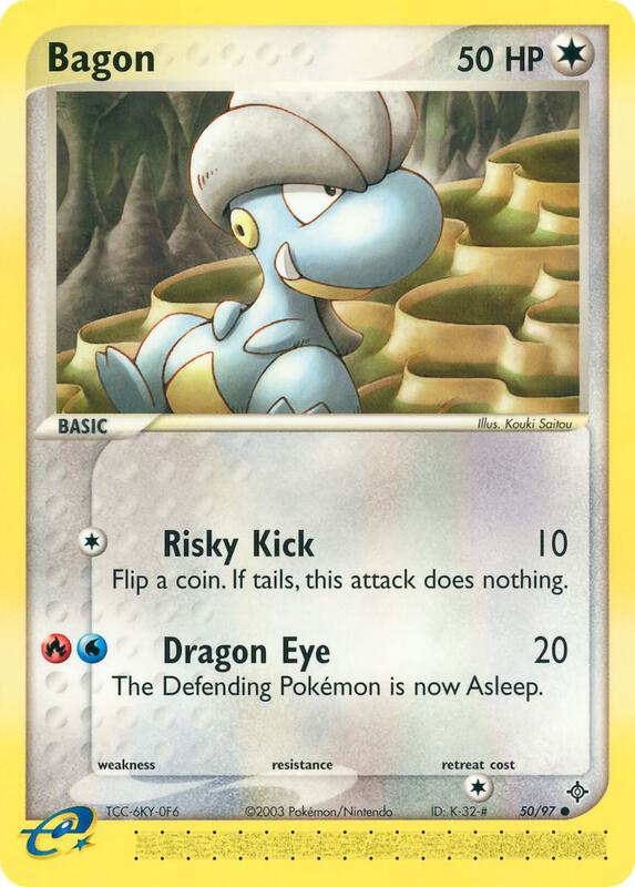 Bagon Pokemon card from Dragon
