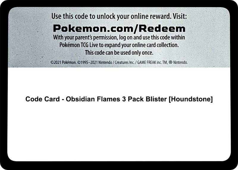 Code Card - Obsidian Flames 3 Pack Blister [Houndstone] Pokemon card from SV03: Obsidian