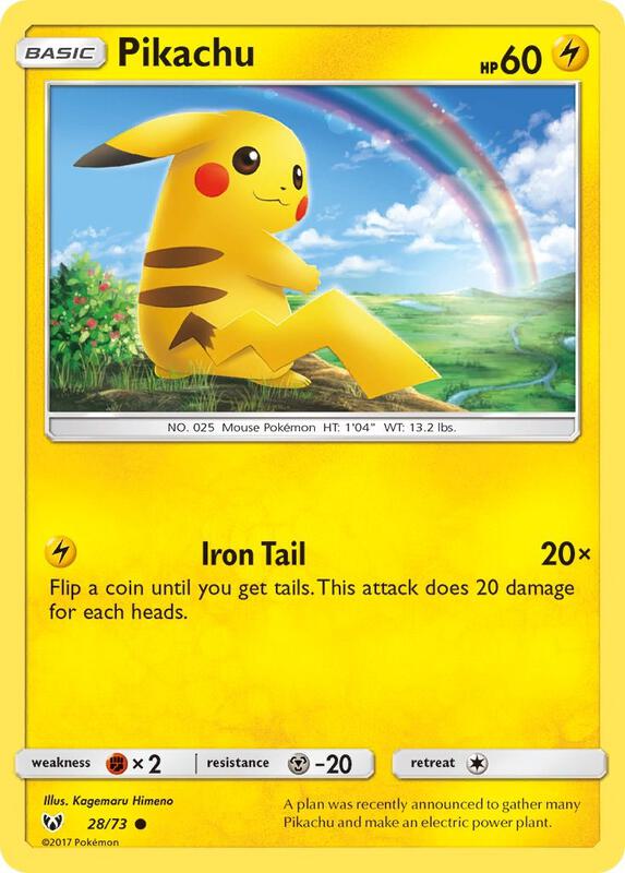 Pikachu Pokemon card from Shining Legends
