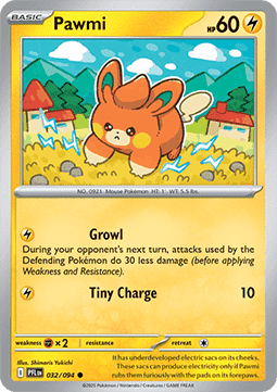 Pawmi Pokemon card from Phantasmal Flames