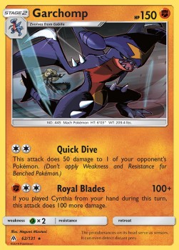 Garchomp Pokemon card from Forbidden Light