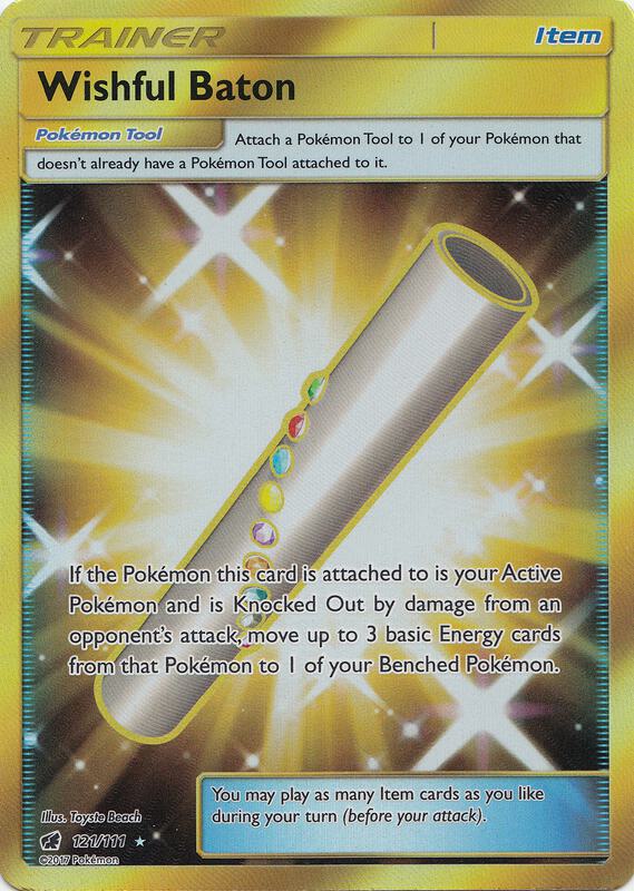 Wishful Baton (Secret) Pokemon card from SM - Crimson Invasion