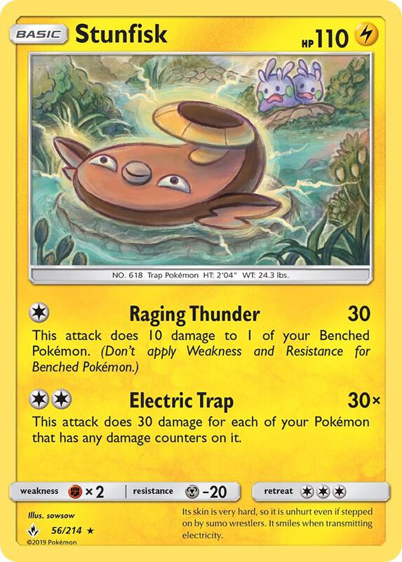 Stunfisk Pokemon card from SM - Unbroken Bonds