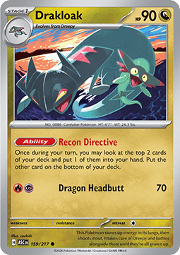 Drakloak Pokemon card from Ascended Heroes