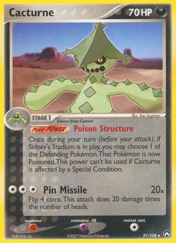 Cacturne Pokemon card from Power Keepers