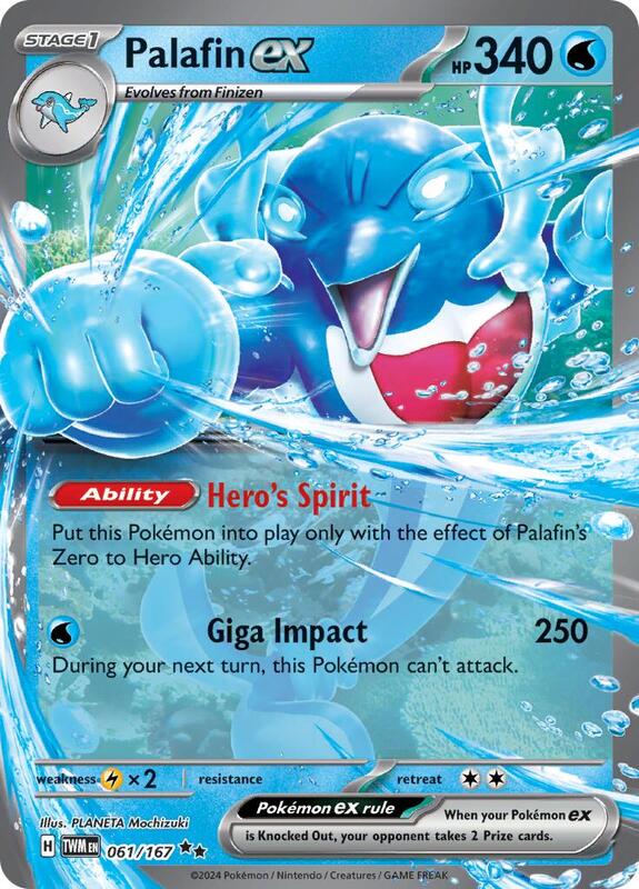 Palafin ex Pokemon card from SV06: Twilight Masquerade