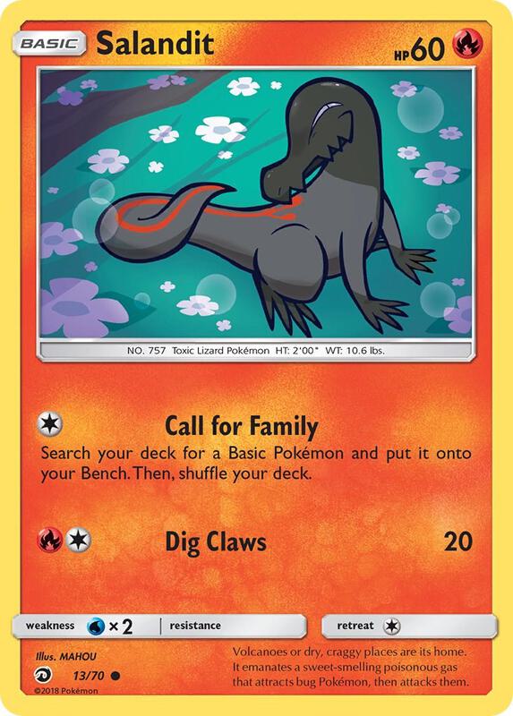Salandit Pokemon card from Dragon Majesty