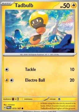 Tadbulb Pokemon card from Twilight Masquerade