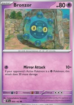 Bronzor Pokemon card from Temporal Forces