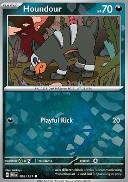 Houndour Pokemon card from Prismatic Evolutions Additionals