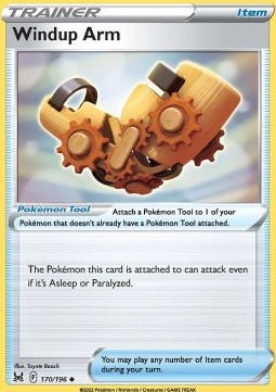 Windup Arm Pokemon card from Lost Origin