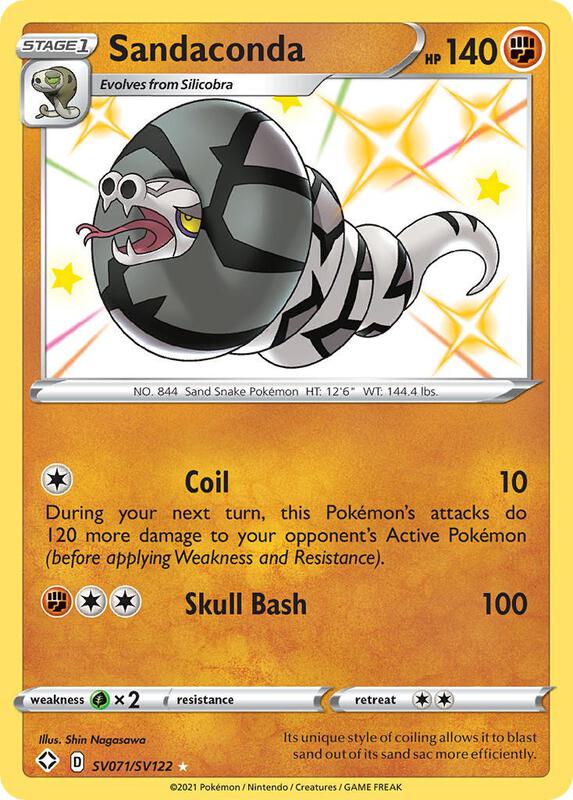 Sandaconda Pokemon card from Shining Fates: Shiny Vault