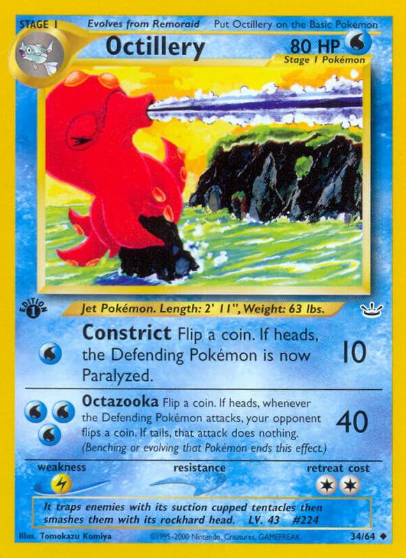 Octillery Pokemon card from Neo Revelation