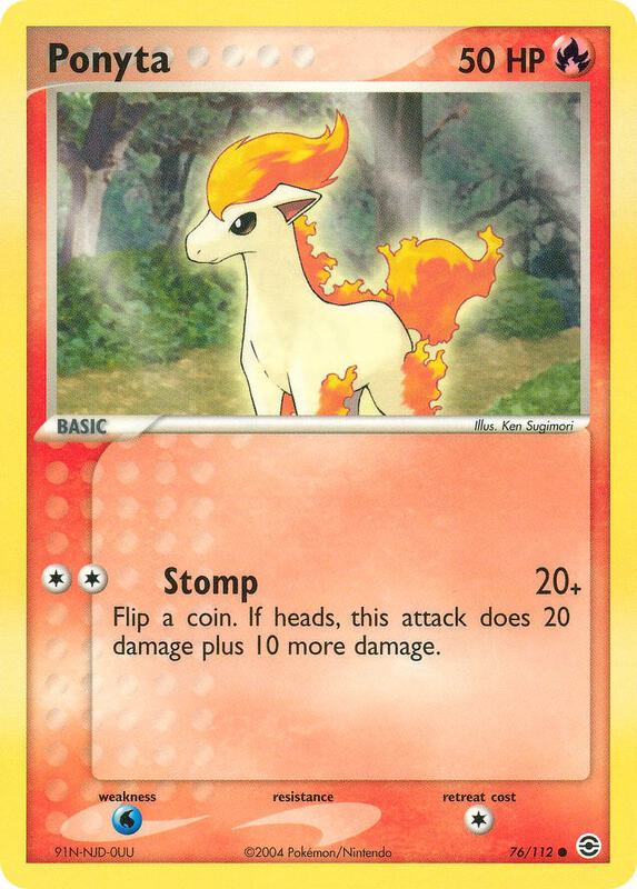 Ponyta Pokemon card from FireRed & LeafGreen