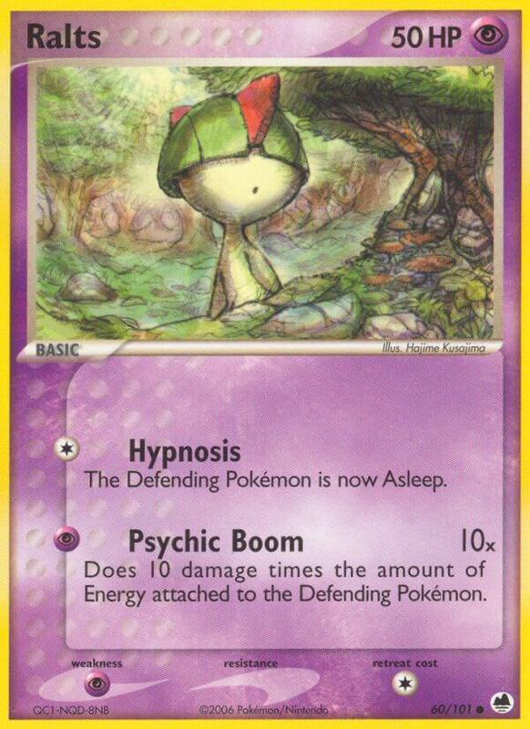 Ralts Pokemon card from Dragon Frontiers