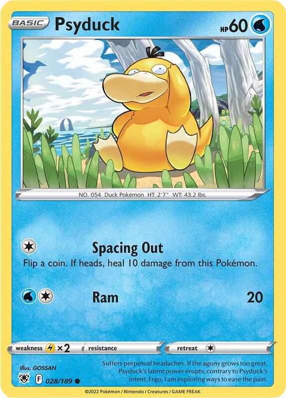 Psyduck Pokemon card from SWSH10: Astral Radiance