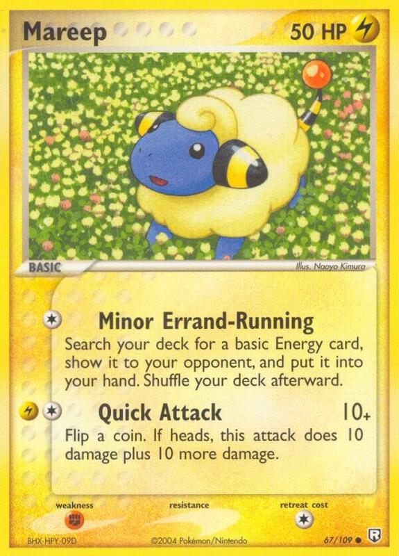 Mareep Pokemon card from Team Rocket Returns