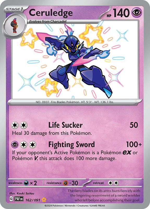 Ceruledge Pokemon card from SV: Paldean Fates