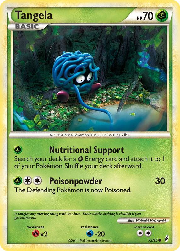 Tangela Pokemon card from Call of Legends