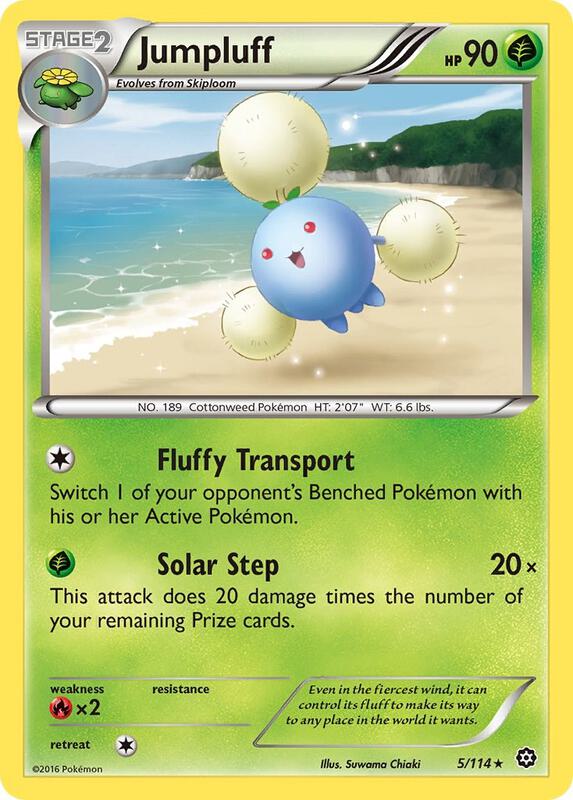 Jumpluff Pokemon card from XY - Steam Siege