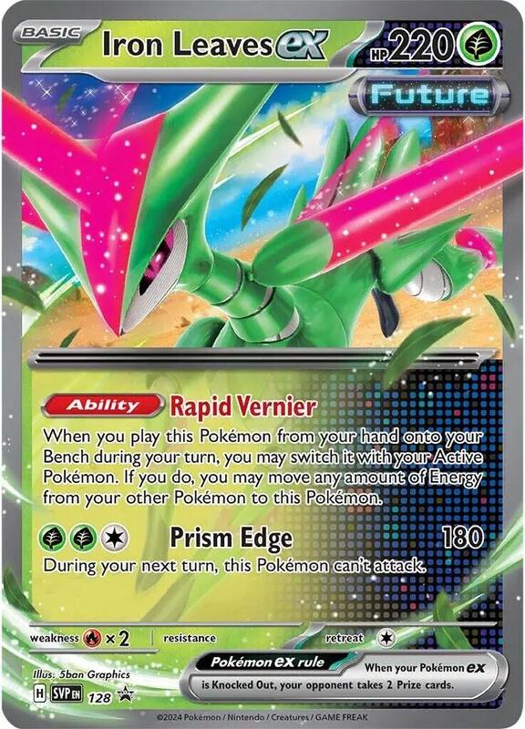 Iron Leaves ex - 128 Pokemon card from SV: Scarlet & Violet Promo Cards