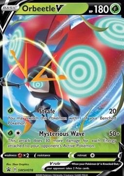 Orbeetle V Pokemon card from SWSH Black Star Promos