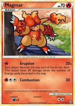 Magmar Pokemon card from Triumphant