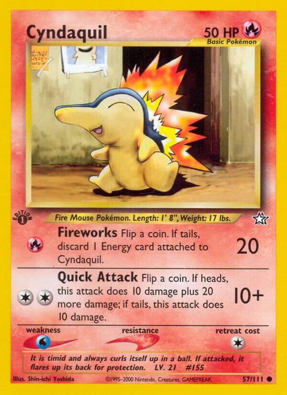 Cyndaquil (57) Pokemon card from Neo Genesis