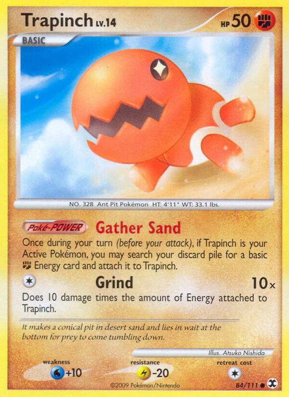 Trapinch Pokemon card from Rising Rivals