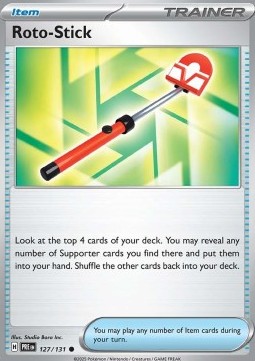 Roto-Stick Pokemon card from Prismatic Evolutions