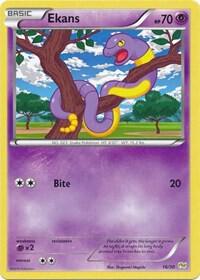 Ekans Pokemon card from XY Trainer Kit: Sylveon & Noivern